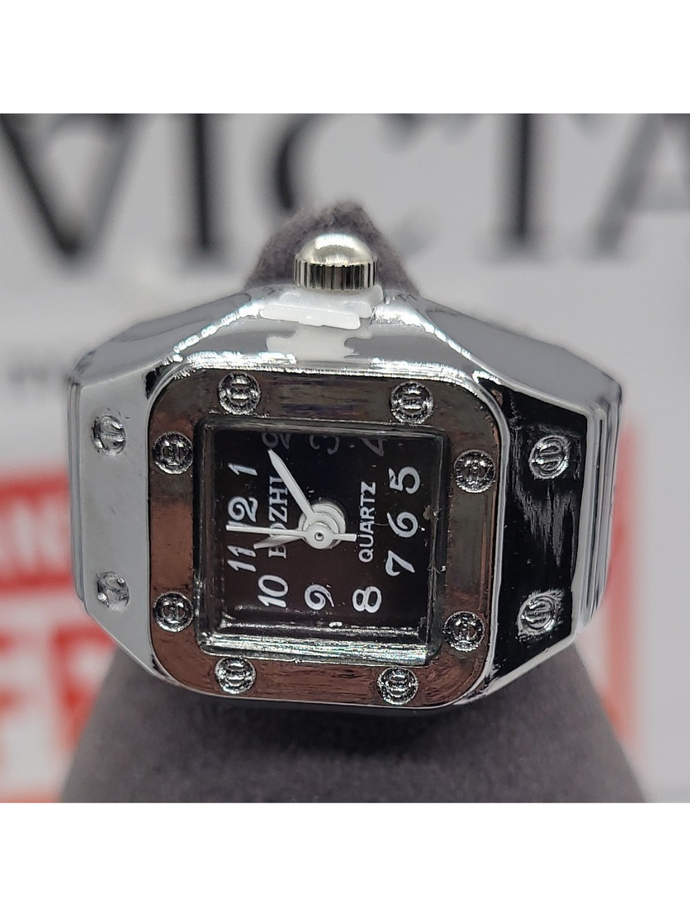 369 Bonzhi Women’s Quartz Square Analog Watch Arabic Dial Silver Bracelet Box